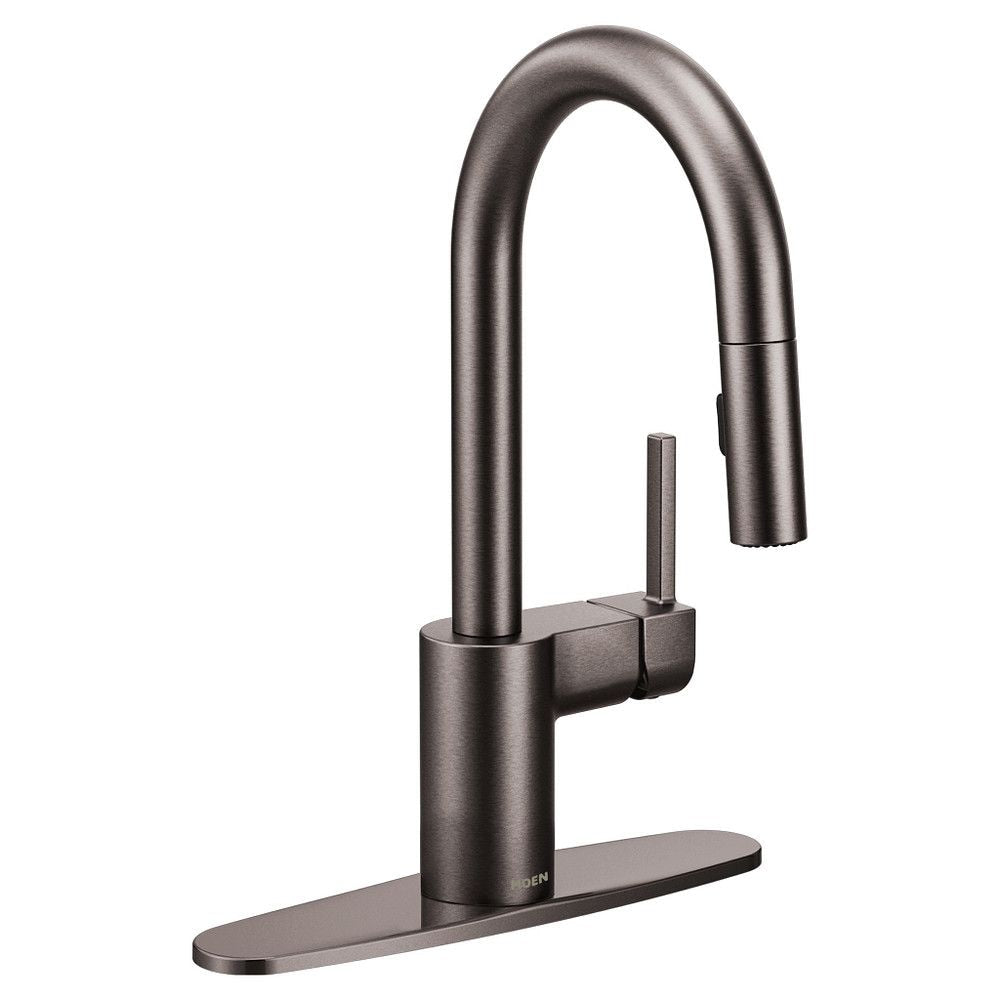Align Single Handle High Arc Pull Down Spot-Resist Sprayer Kitchen Faucet with Power Clean, Black Stainless Steel J8A8 - product image 1