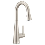 Sleek Single Handle High Arc Pull Down Spot-Resist Kitchen Faucet, Stainless Steel V0R2 - product image 1