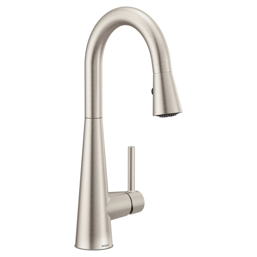 Sleek Single Handle High Arc Pull Down Spot-Resist Kitchen Faucet, Stainless Steel V0R2 - product image 1