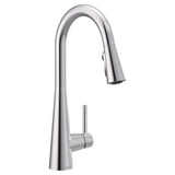 Sleek Single Handle High Arc Pull Down Sprayer Kitchen Faucet with Power Boost, Chrome V9G4 - product image 1