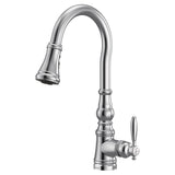Weymouth Single Handle High Arc Pull Down Sprayer Kitchen Faucet with Power Clean, Chrome K4I7 - product image 1