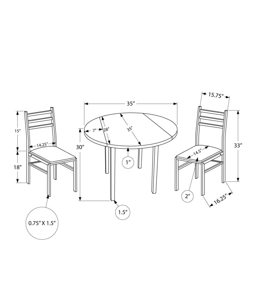 Specialties Dining Set, Taupe, 3-pc O3T7 - product image 5