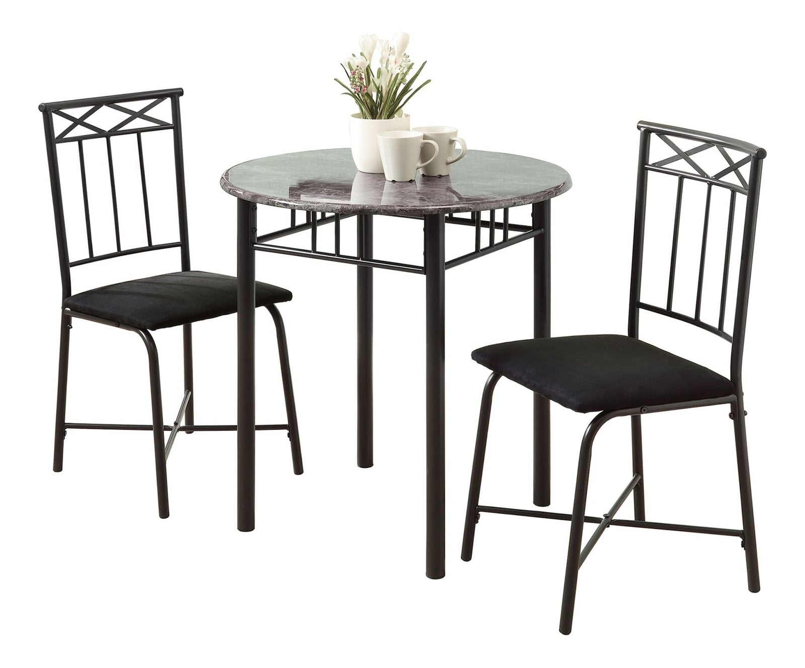 Transitional Dining Set, Grey, 3-pcs U4D1 - product image 1