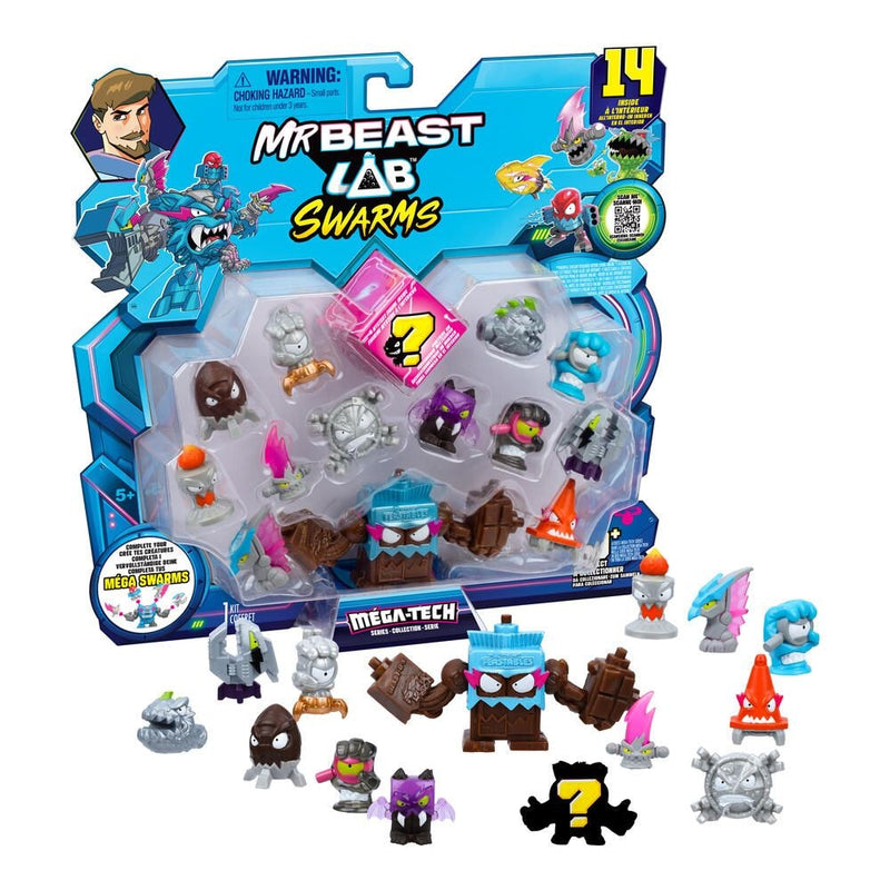 Mr. Beast Lab Swarms Hyper Fusion Series Mega Lab Pack, 14-pc, Assorted Figures T7N0