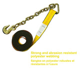 10,000-lb Commercial Ratchet Tie Down Strap, with 18-in Chain, 2-in x 27-ft S0X0 - product image 3