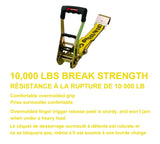 10,000-lb Commercial Ratchet Tie Down Strap, with Flat Hook, 2-in x 27-ft L8X7 - product image 2