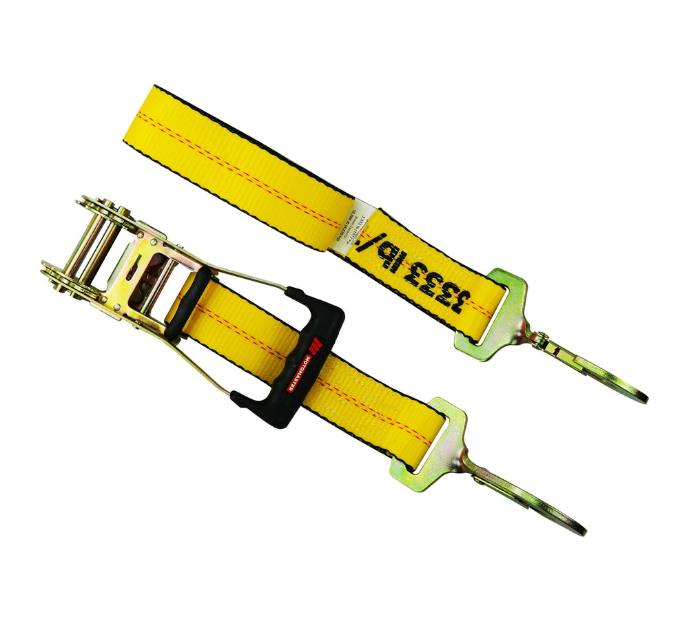 10,000-lb Commercial Ratchet Tie Down Straps, with Snap Hook, 2-in x 8-ft Z5Z4 - product image 2