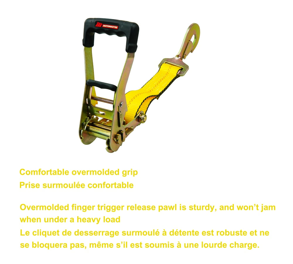 10,000-lb Commercial Ratchet Tie Down Straps, with Snap Hook, 2-in x 8-ft Z5Z4 - product image 5