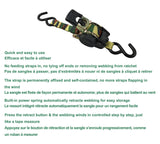 1,200-lb Retractable Camo Ratchet Tie Down Straps, 1-in x 10-ft, 2-pk W8S0 - product image 4