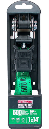 1,500-lb Endless Padded Ratchet Tie Down Strap, Weatherproof, 1-in x 14-ft S6P3 - product image 2