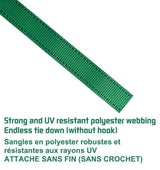 1,500-lb Endless Padded Ratchet Tie Down Strap, Weatherproof, 1-in x 14-ft S6P3 - product image 6