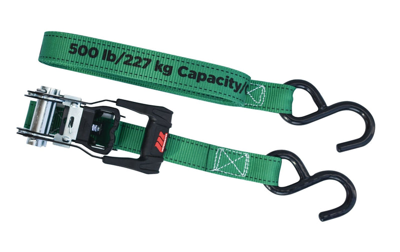 1,500-lb Ratchet Tie-Down Straps, with Padded Handle, 1-in x 14-ft, (2.5 cm x 4.3 m), 4-pk M6O2