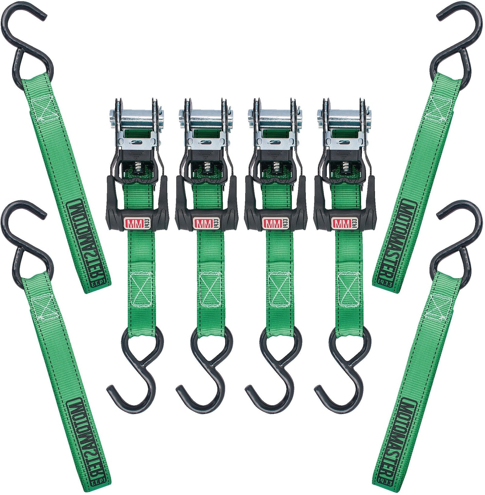 1,500-lb Ratchet Tie-Down Straps, with Padded Handle, 1-in x 14-ft, (2.5 cm x 4.3 m), 4-pk M6O2 - product image 2