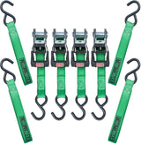 1,500-lb Ratchet Tie-Down Straps, with Padded Handle, 1-in x 14-ft, (2.5 cm x 4.3 m), 4-pk M6O2 - product image 3