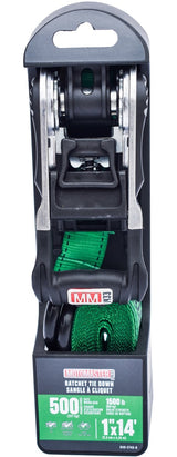 1,500-lb Ratchet Tie Down Straps, with Padded Handle, 1-in x 14-ft F1Z2 - product image 3