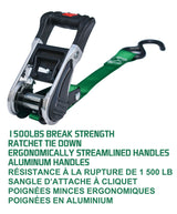 1,500-lb Ratchet Tie Down Straps, with Padded Handle, 1-in x 14-ft F1Z2 - product image 6
