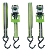 1,500-lb Reflective Ratchet Tie-Down Strap with Padded D-Handle, 1-in x 12-ft, 2-pk U1U1 - product image 6