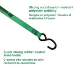 1,500-lb Rocker Ratchet Tie Down, 1-in x 15-ft, 2-pk M0R7 - product image 3