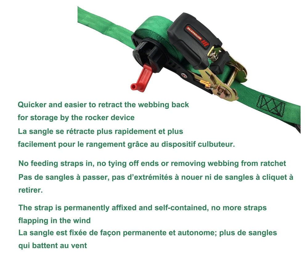 1,500-lb Rocker Ratchet Tie Down, 1-in x 15-ft, 2-pk M0R7 - product image 4