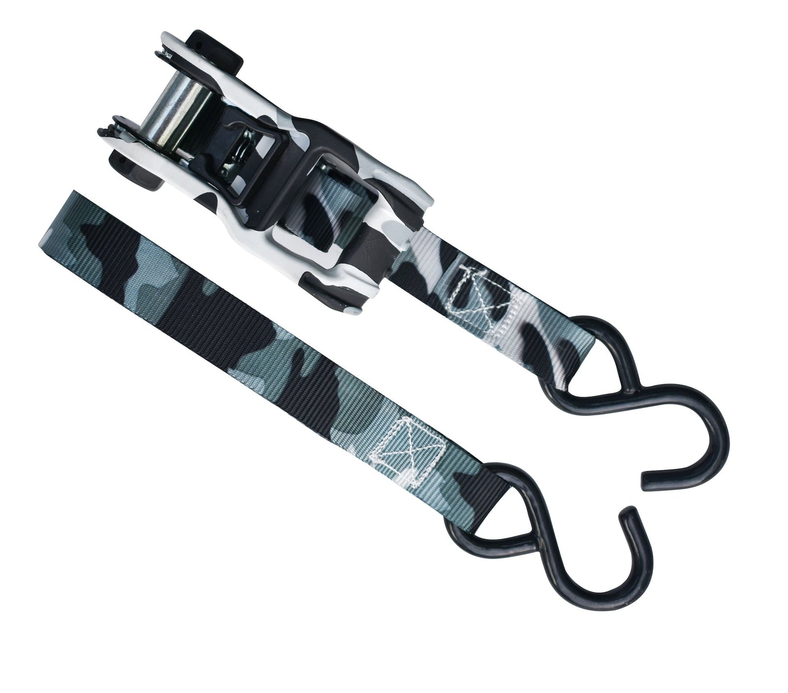 1,500-lb Snow Camo Ratchet Tie Down, 1-in x 10-ft, 2-pk C8B4 - product image 1