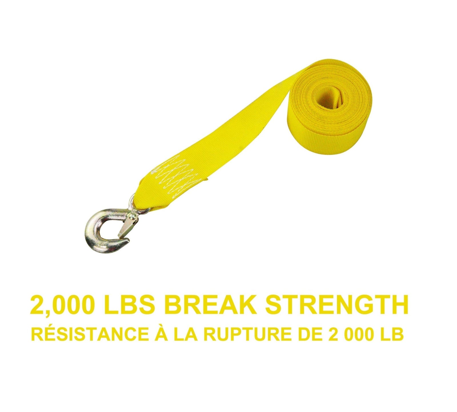 2,000-lb ATV Tow Strap with Hook, 2-in x 20-ft X7L6 - product image 3