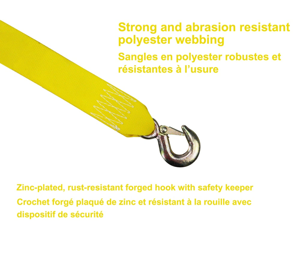 2,000-lb ATV Tow Strap with Hook, 2-in x 20-ft X7L6 - product image 4