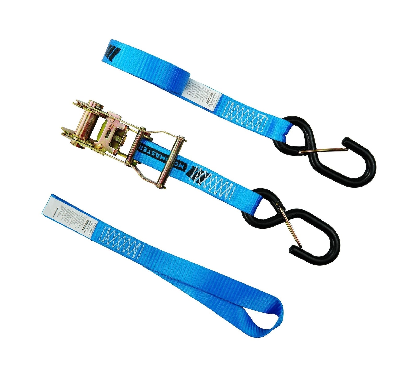 3,000-lb Heavy Duty Motorcycle Ratchet Tie Down Strap, 1-in x 6-ft, 2-pk P9Z7 - product image 4