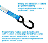 3,000-lb Heavy Duty Motorcycle Ratchet Tie Down Strap, 1-in x 6-ft, 2-pk P9Z7 - product image 6
