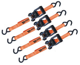 3,000-lb Heavy Duty Ratchet Tie Down Strap, 1.25-in x 14-ft, 4-pk B6V4 - product image 1