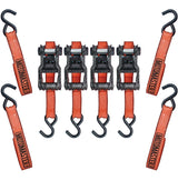 3,000-lb Heavy Duty Ratchet Tie Down Strap, 1.25-in x 14-ft, 4-pk B6V4 - product image 2