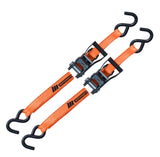 3,000-lb Heavy Duty Ratchet Tie Down Strap, Non-Padded, 1-in x 10-ft, 2-pk O2Y4 - product image 1