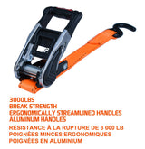 3,000-lb Heavy-Duty Ratchet Tie Down Straps, with Power Grip Padded Handles, 1.25-in x 10-ft, 2-pk Y9N3 - product image 6