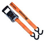 3,000-lb Heavy-Duty Ratchet Tie Down Straps, with Power Grip Padded Handles, 1.25-in x 10-ft, 2-pk Y9N3 - product image 7