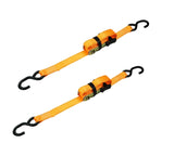 3,000-lb Heavy-Duty Sliding Ratchet Tie Down Straps, 1.25-in x 8-ft, 2-pk N2O9 - product image 1