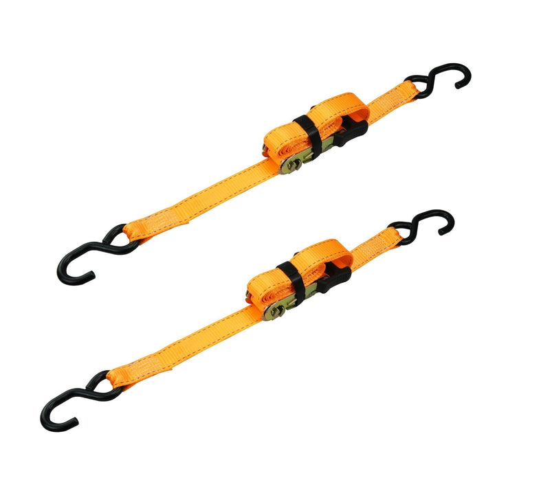 3,000-lb Heavy-Duty Sliding Ratchet Tie Down Straps, 1.25-in x 8-ft, 2-pk N2O9