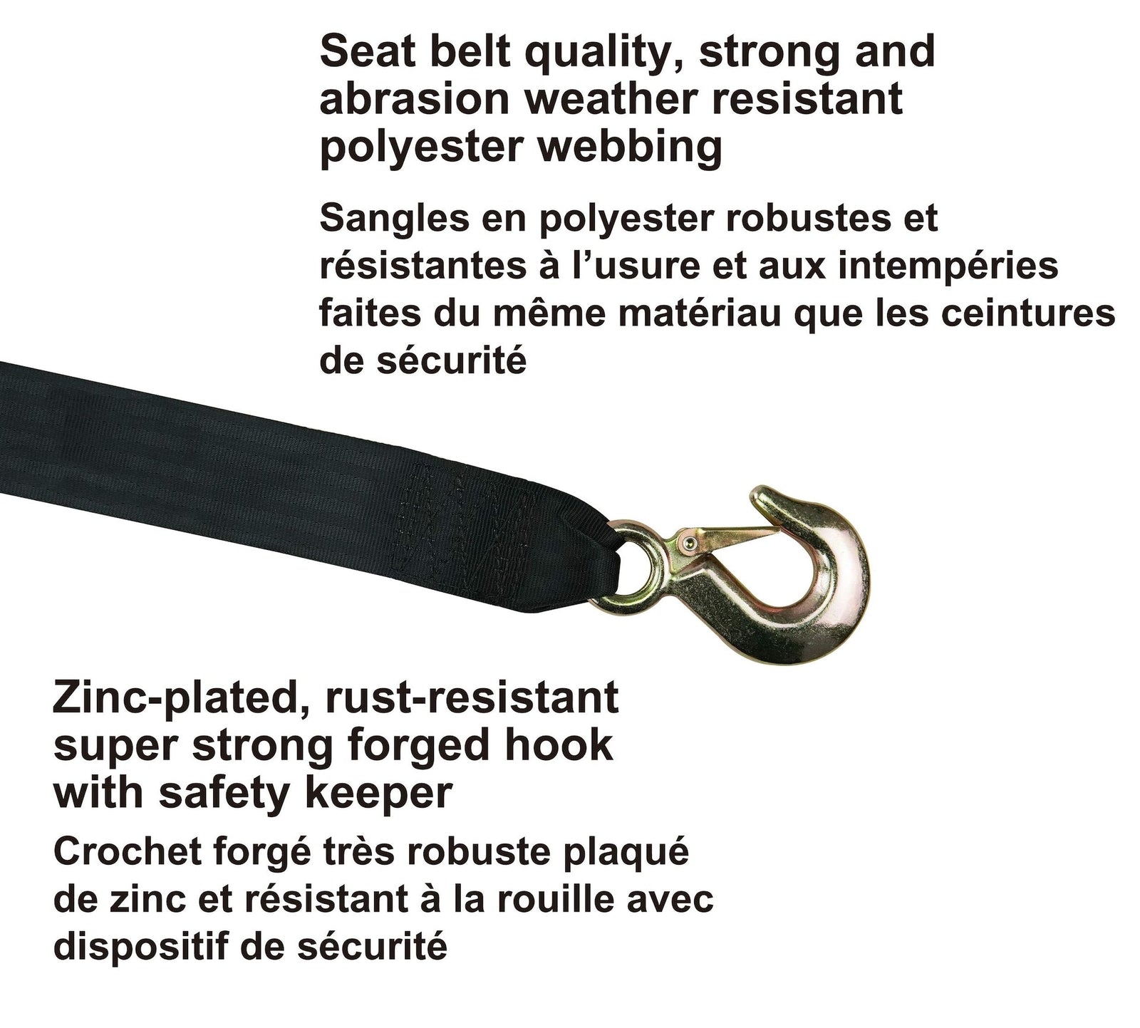 3,000-lb Marine Winch Strap, 2-in x 20-ft V3T1 - product image 3