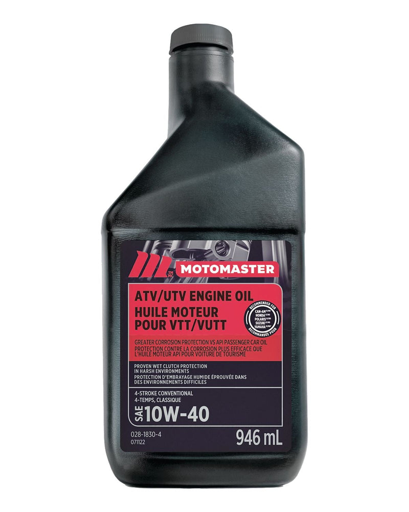 4-Stroke Premium ATV/UTV Engine Oil 10W40, 946-mL L6X3