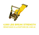 4,000-lb Commercial Ratchet Tie Down Strap, with E-Fitting, 2-in x 12-ft M1F4 - product image 3