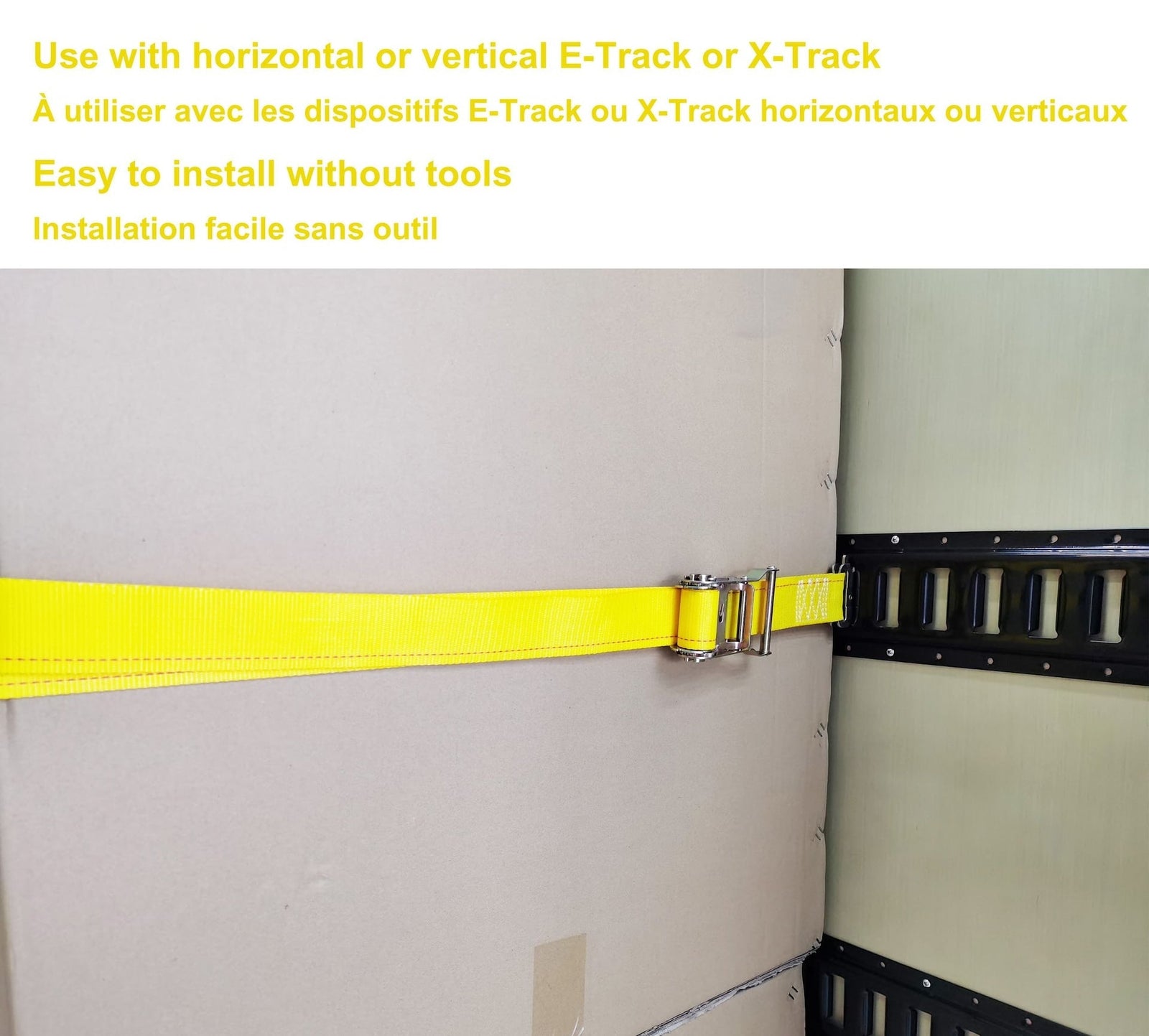 4,000-lb Commercial Ratchet Tie Down Strap, with E-Fitting, 2-in x 12-ft M1F4 - product image 5