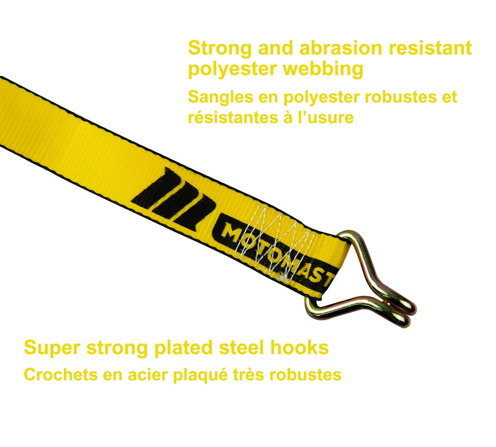 5,000-lb Commercial Ratchet Tie Down Strap with Double-J Hook, 2-in x 25-ft A4W6 - product image 4