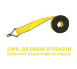 5,000-lb J-Hook Winch Strap, 2-in x 10-ft K7N7 - product image 3