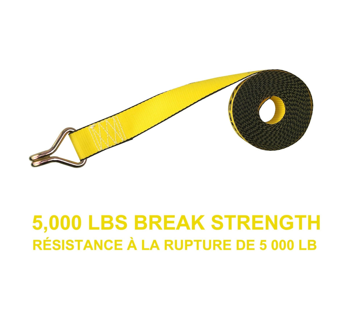 5,000-lb J-Hook Winch Strap, 2-in x 10-ft K7N7 - product image 3