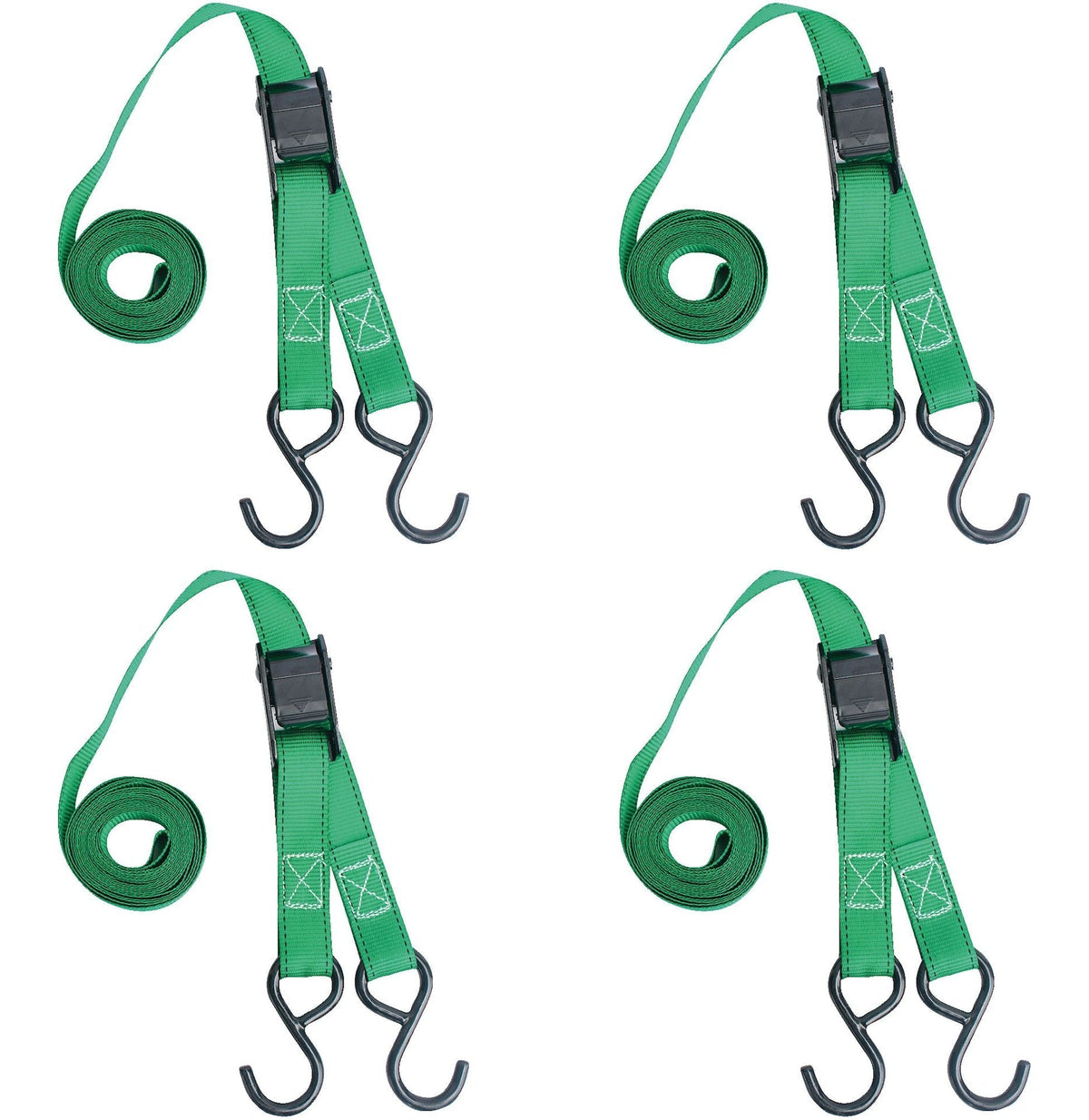 900-lb Cambuckle Tie-Down Straps, Weatherproof, 1-in x 10-ft, 4-pk R5H2 - product image 3