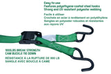 900-lb Cambuckle Tie-Down Straps, Weatherproof, 1-in x 10-ft, 4-pk V4Q6 - product image 4