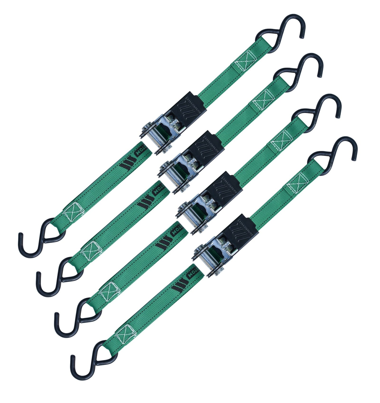 900-lb Ratchet Tie-Down Straps, Non-Padded, 1-in x 10-ft, 4-pk K5U9 - product image 4