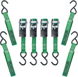 900-lb Ratchet Tie-Down Straps, Non-Padded, 1-in x 10-ft, 4-pk K5U9 - product image 5