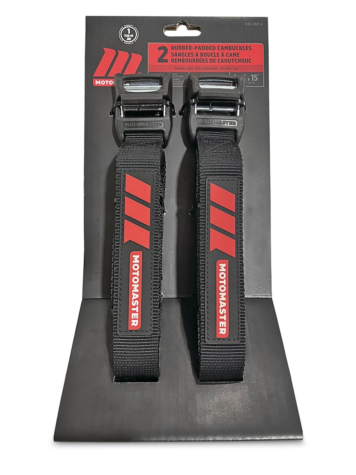 Rubber Padded Cam Buckle Tie Down Straps, 2-pk J1L5 - product image 1