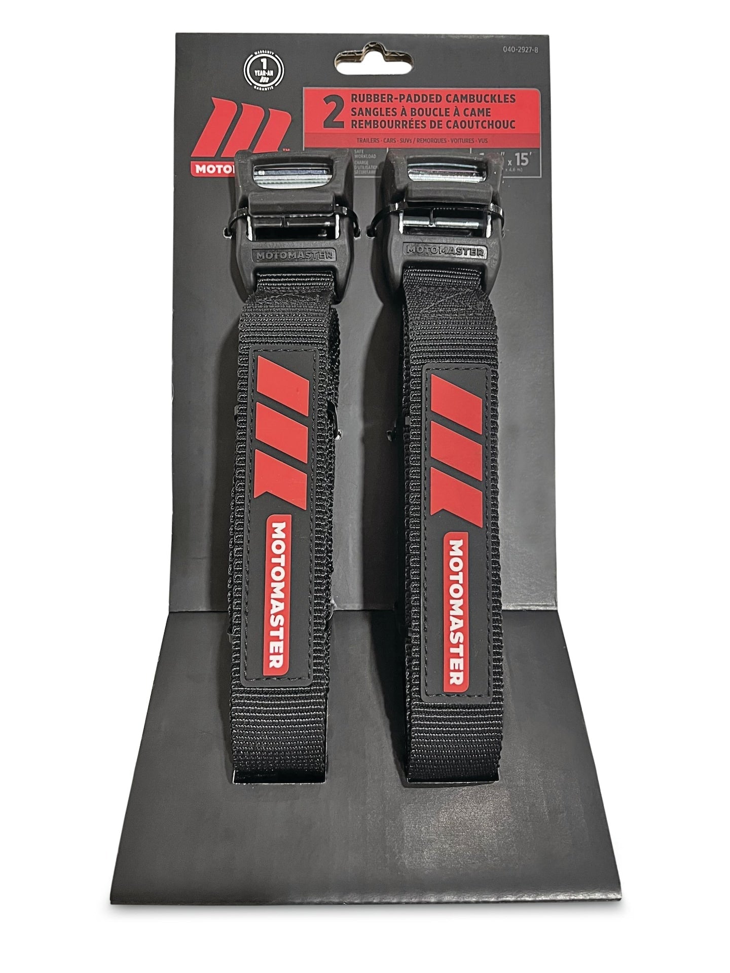 Rubber Padded Cam Buckle Tie Down Straps, 2-pk Q2Q7 - product image 1