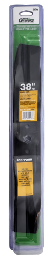 3-in-1, 2-Blade Replacement Set for 38-in Lawn Tractor Cutting Decks, Black Z0M1 - product image 1