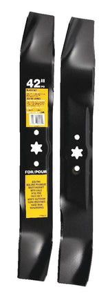 3-in-1, 2-Blade Replacement Set for 42-in Lawn Tractor Cutting Decks, Black X8H8 - product image 1